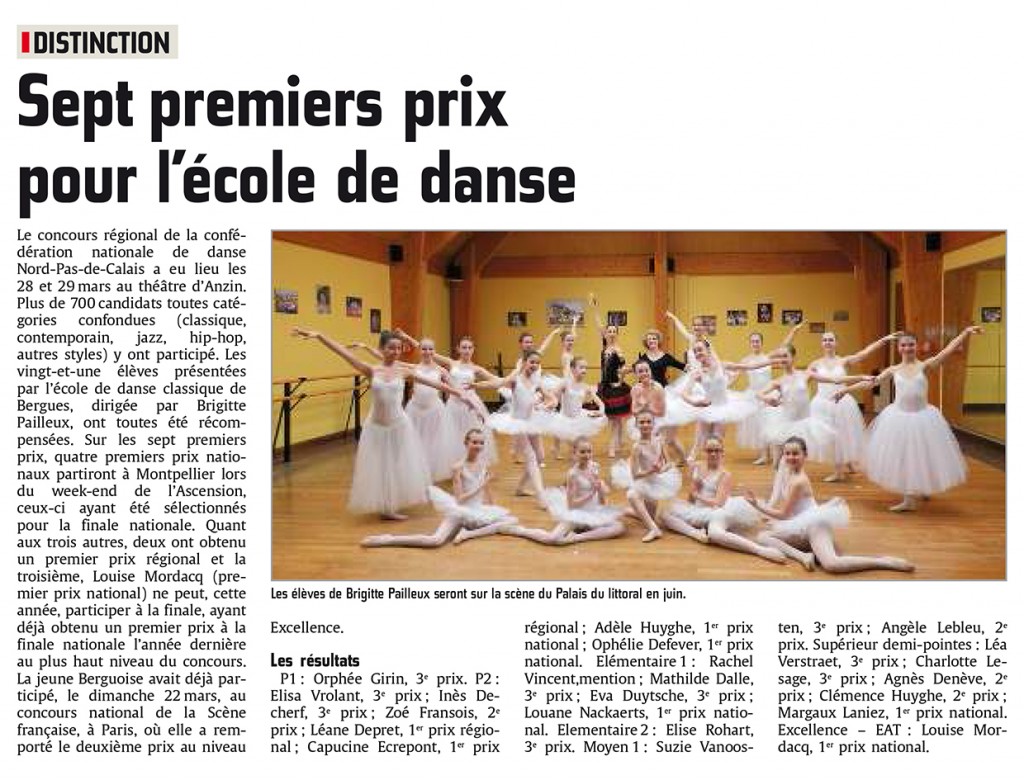 article CND régional journal des Flandres du 8 avril 2015